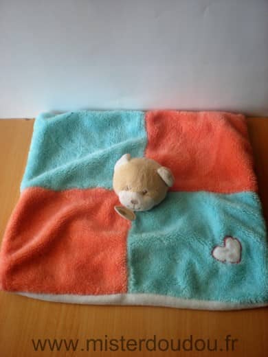 Baby nat Ours Bleu orange coeur - Très bon état