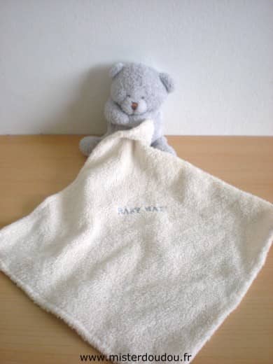 Baby nat Ours Gris mouchoir beige - Très bon état