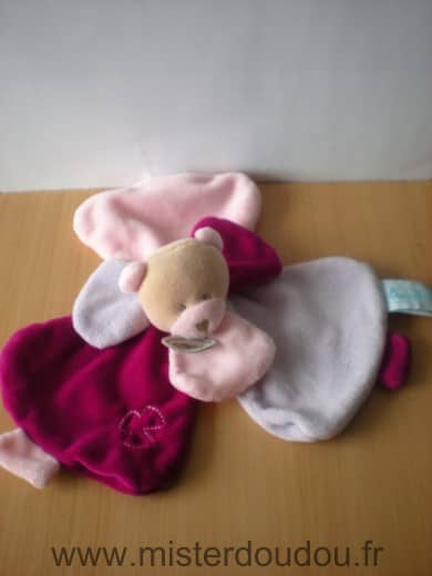 Baby nat Ours Mauve rose fushia - Bon état