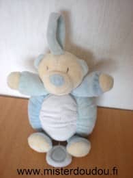 Baby sun Ours Bleu blanc beige - Très bon état