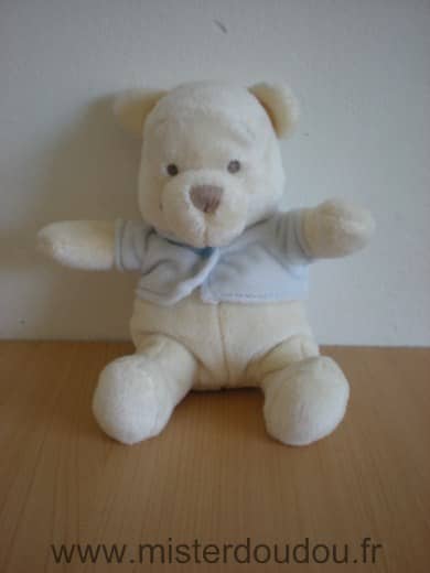 Disney Ours Winnie ecru pull bleu - Très bon état