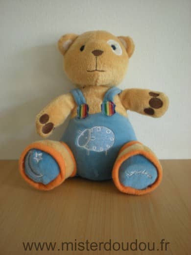 Fizzy Ours Beige salopette bleue - Très bon état