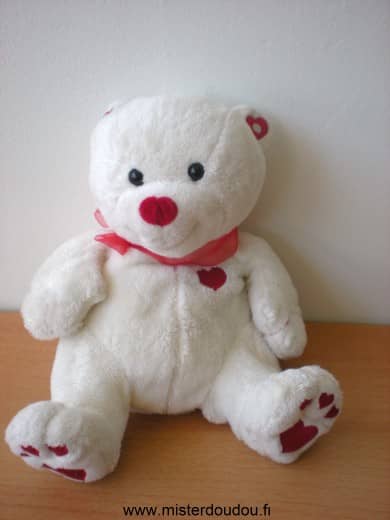 Gipsy Ours Blanc coeurs rouges - Très bon état