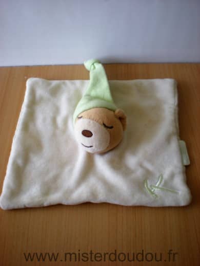 Kaloo Ours Blanc bonnet vert dormeur - Très bon état