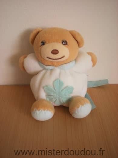 Kaloo Ours Blanc fleur bleue - Très bon état