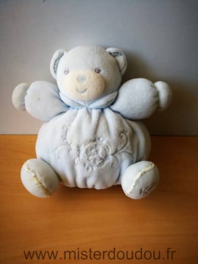 Kaloo Ours Bleu blanc perle - Très bon état