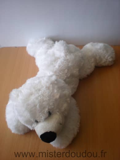 Logitoys Ours Blanc allonge - Très bon état