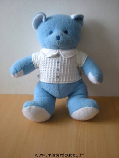Mustela Ours Bleu chemise blanche - Très bon état