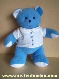 Mustela Ours Bleu tshirt blanc - Très bon état