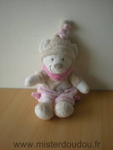 Nicotoy Ours Beige rose - Très bon état