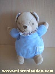 Nounours Ours Bleu beige - Etat moyen