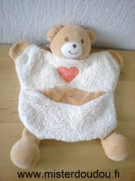Takinou Ours Ecru beige coeur rose - Très bon état