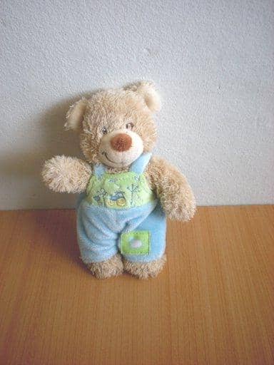 Tex Ours Beige salopette bleu vert - Très bon état