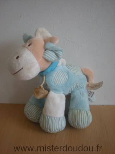 Baby nat Poney Bleu blanc beige - Très bon état