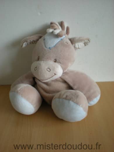 Nattou Poney Beige bleu - Bon état