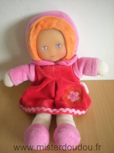 Corolle Poupée Robe rouge rose - Très bon état