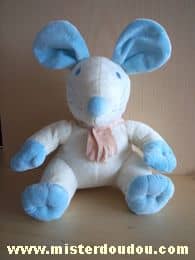 Maxita Souris Ecru bleu écharpe beige - Très bon état