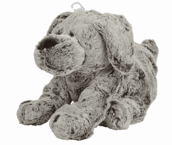 Doudou chien gris tout doux