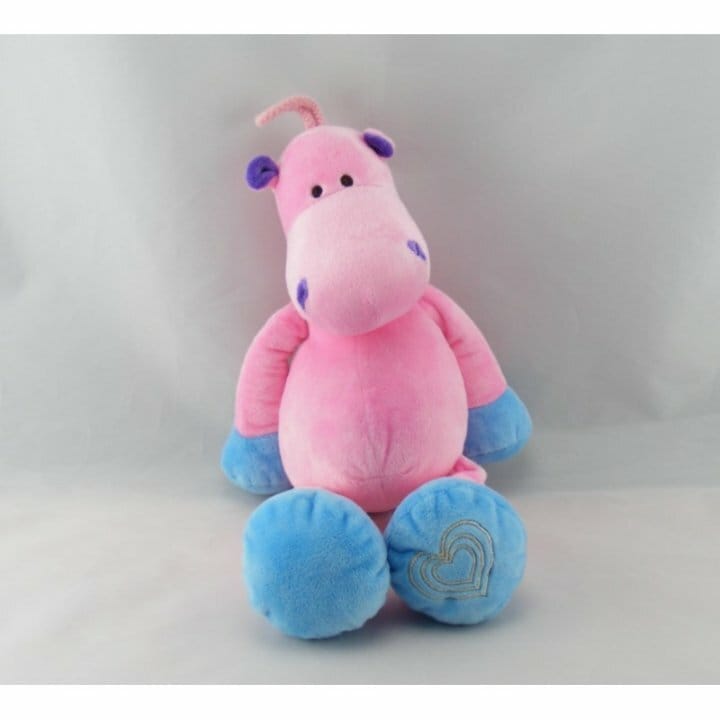 hippopotame bleu et rose