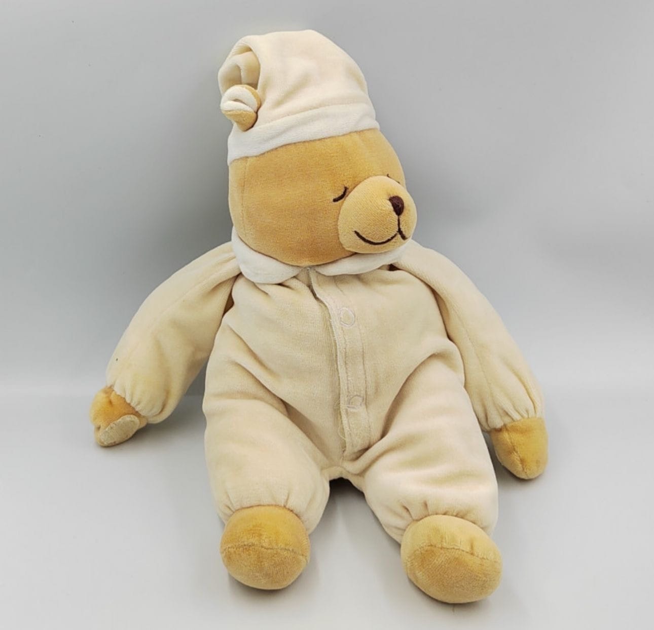Doudou ours avec bonnet de nuit babiage