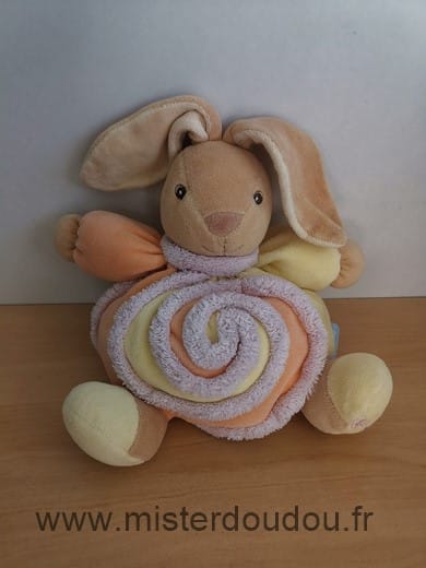 Lapin Lollies jaune orange spirale rose Kaloo