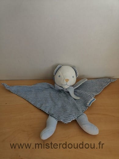 Ours Raye bleu fonce bleu clair Nounours