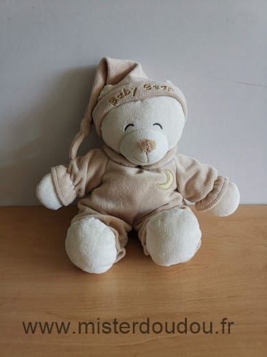 Ours Beige blanc baby bear lune Gipsy