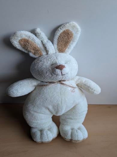 Lapin Beige marron ruban Lascar