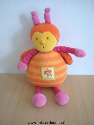 Abeille Jaune orange rose Moulin roty