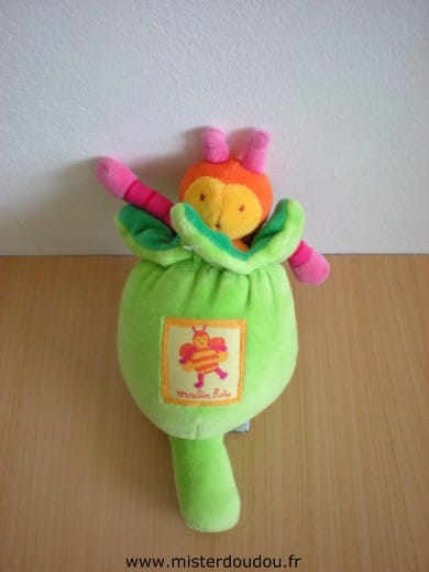 Abeille Vert rose orange Moulin roty