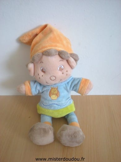 Bonhomme Bleu bonnet orange Bengy