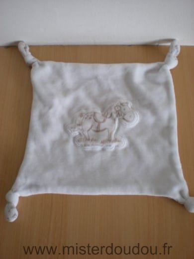 Carre Blanc motif cheval Tex