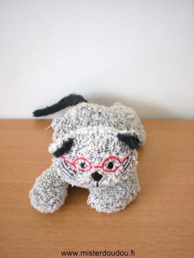 Chat Gris avec lunettes rouges Marque Inconnue