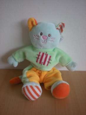 Chat Vert orange bleu Ajena