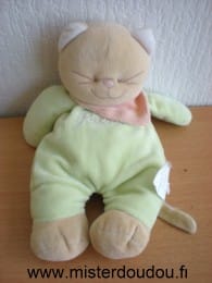 Chat Patou vert foulard rose Bengy