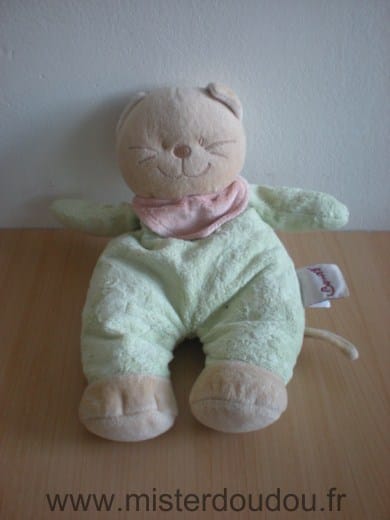 Chat Patou vert foulard rose Bengy