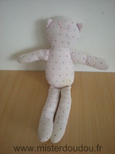 Chat Rose etoiles grises Bout chou