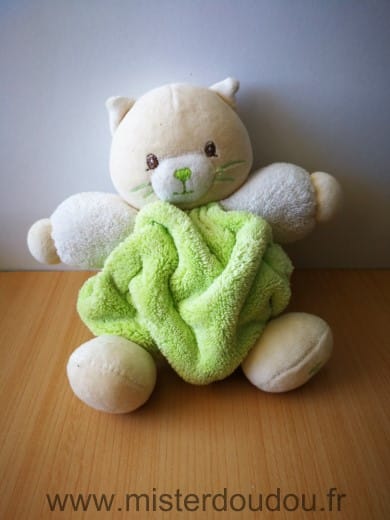 Chat Vert blanc plume Kaloo