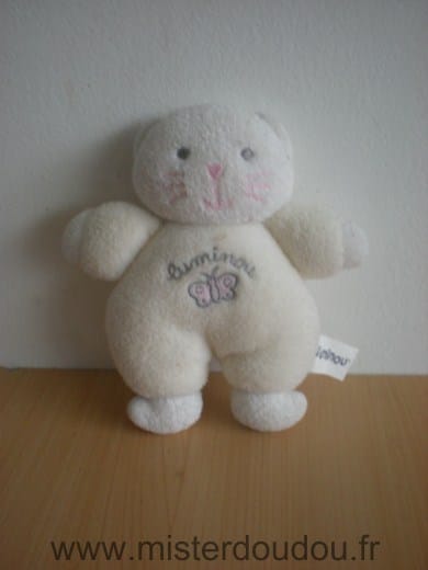 Chat Blanc posphorescent Luminou