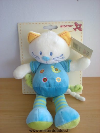 Chat Bleu vert blanc Nicotoy
