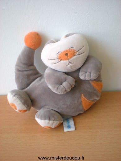 Chat Gris orange Nounours
