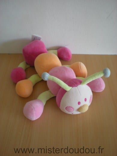 Chenille Rose orange vert Kiabi baby