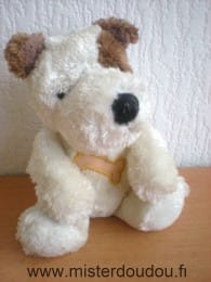 Chien Blanc marron os jaune Gipsy