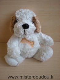 Chien Blanc marron os marron Gipsy