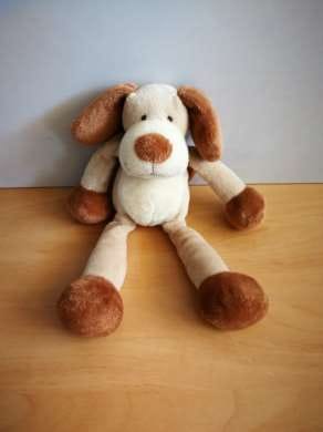 Chien Ecru beige marron Gund
