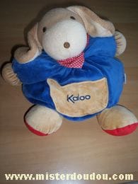 Chien Bleu beige rouge Kaloo