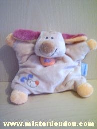 Chien Beige orange mauve Nattou