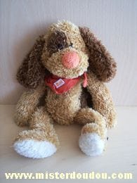 Chien Marron foulard orange Trudi