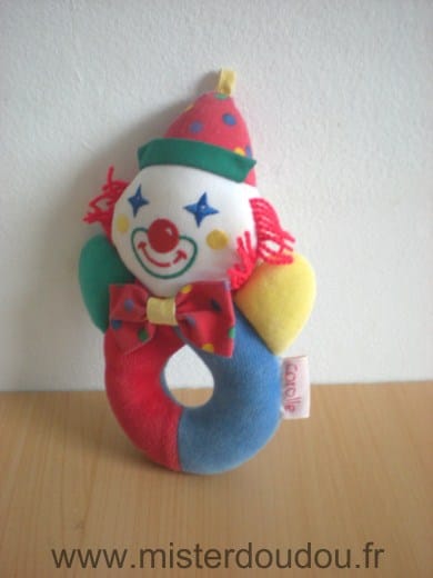 Clown Rouge bleu jaune vert Corolle