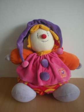 Clown Rose orange jaune Moulin roty